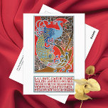 Vintage Artistic Society Peacock Combaz Postcard<br><div class="desc">A fine art postcard with an illustration by Gisbert Combaz (1869-1941) of a colourful peacock (1898),  commissioned as an exhibition poster for La Libre Esthetique (The Free Aesthetics),  an artistic society based in Brussels. Combaz was a Belgian artist,  mainly known for his poster design in the art nouveau period.</div>