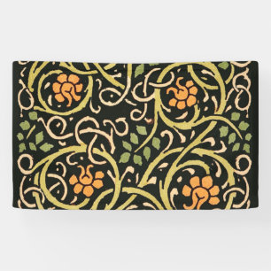 Vintage Arts and Crafts Floral Pattern Roycroft Banner