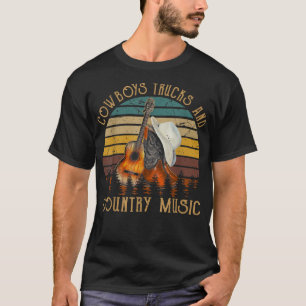 Vintage Arts Cowboys Trucks And Country Music For T-Shirt
