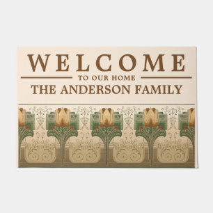 Vintage Arts & Crafts or Mission Style Frieze Door Doormat