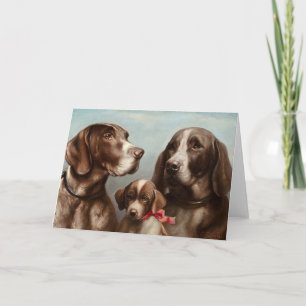 Vintage Artwork - German Short-Haired Pointers Card