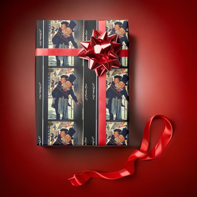 Vintage Artwork of Christmas Carol Wrapping Paper (Creator Uploaded)