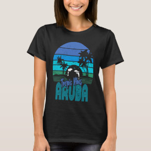 Vintage Aruba Beach Tropical Vibes Vacation Souven T-Shirt
