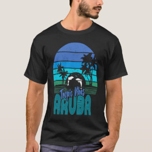 Vintage Aruba Beach Tropical Vibes Vacation Souven T-Shirt