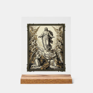 Vintage Ascension Angel Engraving Vector Art_1 Acrylic Sign