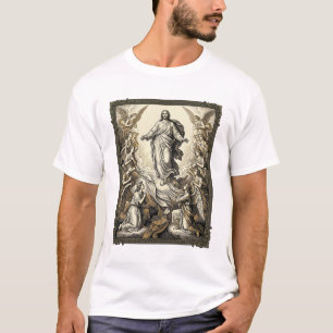 Vintage Ascension Angel Engraving Vector Art_1 T-Shirt