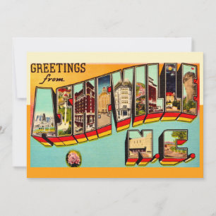 Vintage Asheville NC 5x7 Big Postcard
