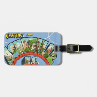 Vintage Asheville NC  Luggage Tag