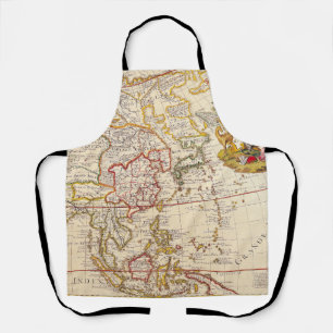 Vintage Asia Map - Ornate French Title Cartouche Apron