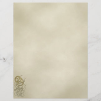 Vintage Asian Dragon Letterhead