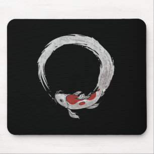 Vintage Asian Japanese Koi Carp Fishing Novelty Fi Mouse Pad