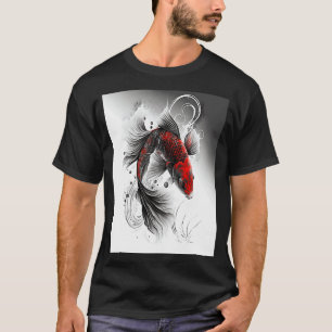 Vintage Asian Japanese Koi Carp Nishikigoi Koi Fis T-Shirt