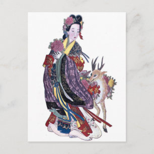 Vintage Asian Prints Postcard