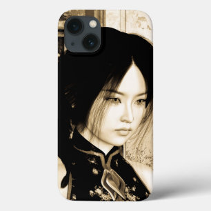 Vintage Asian Woman Portrait Art iPhone 13 Case