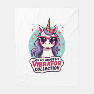 Vintage Ask Me About My Vibrator Collection Unicor Fleece Blanket