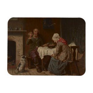 Vintage Asking a Blessing Lithograph Magnet