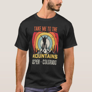 Vintage Aspen Colorado Co Hiking Mountains T-Shirt
