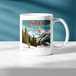 Vintage Aspen Colorado Coffee Mug