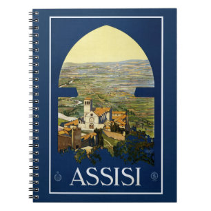 Vintage Assisi Italy notebook