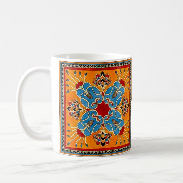 Vintage Assyrian Ornament Coffee Mug (Left)