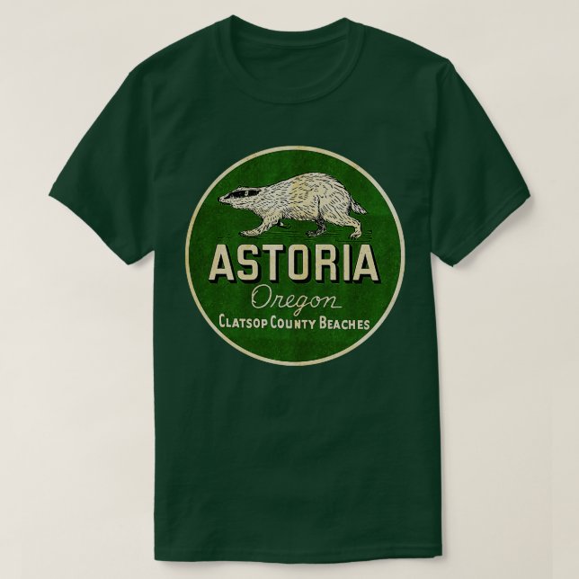 Vintage Astoria Oregon T-Shirt (Design Front)