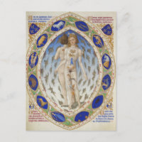 Vintage Astrological Calender  Greeting