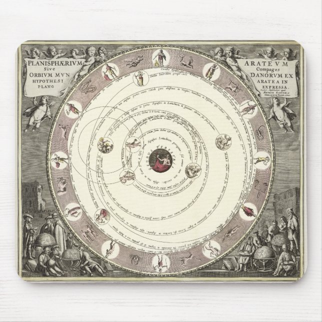 Vintage Astrology Chart  Mouse Pad (Front)