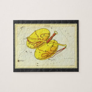 Vintage Astrology Libra Scale Constellation Zodiac Jigsaw Puzzle