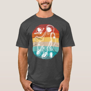Vintage astronaut floating net to some planets, sp T-Shirt