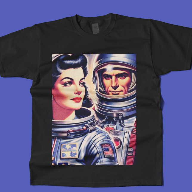 Vintage Astronaut Illustration T-Shirt (Creator Uploaded)