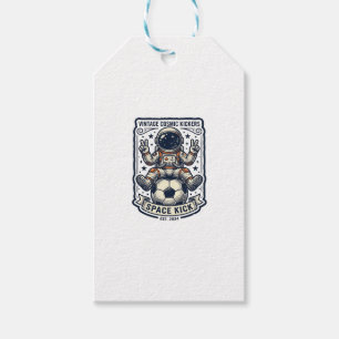Vintage Astronaut Soccer Peace Sign Shirt Design_1 Gift Tags
