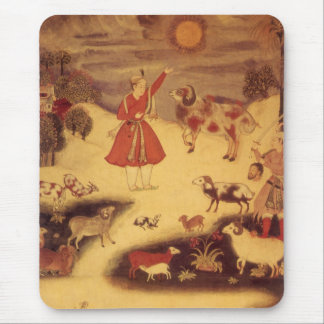 Vintage Astronomy, Antique Asian Celestial Art Mouse Pad
