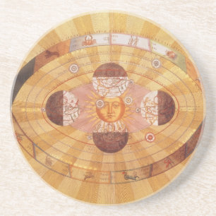 Vintage Astronomy, Antique Copernican Solar System Coaster