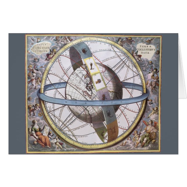 Vintage Astronomy, Celestial by Andreas Cellarius (Front Horizontal)