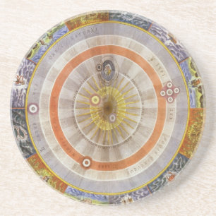 Vintage Astronomy Celestial Copernican Planisphere Coaster