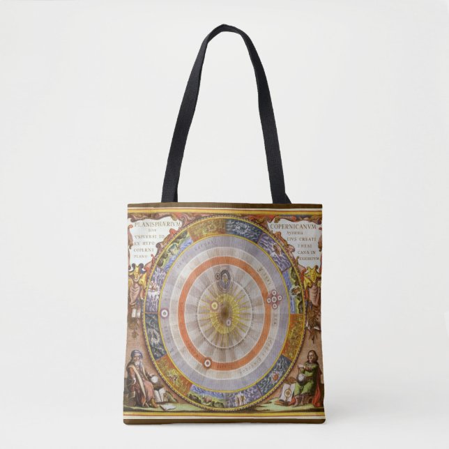 Vintage Astronomy Celestial Copernican Planisphere Tote Bag (Front)