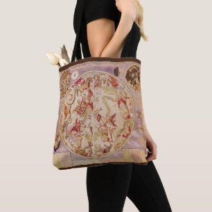 Vintage Astronomy, Celestial Map by Carel Allard Tote Bag