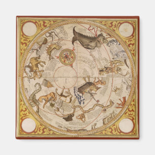 Vintage Astronomy, Celestial Planisphere Star Map Magnet