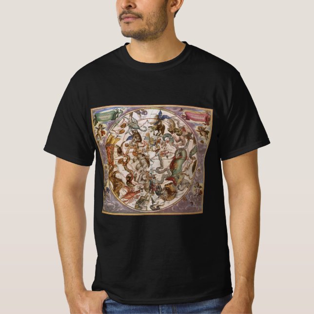 Vintage Astronomy, Constellations of Southern Sky T-Shirt (Front)