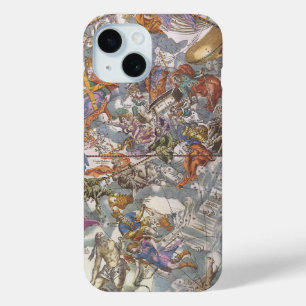 Vintage Astronomy, Map of Christian Constellations iPhone 15 Case