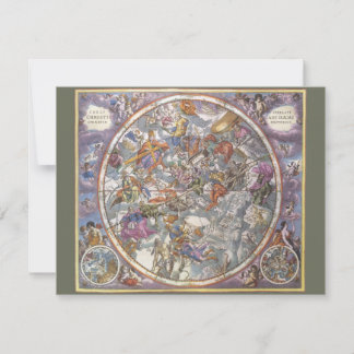 Vintage Astronomy, Map of Christian Constellations Invitation