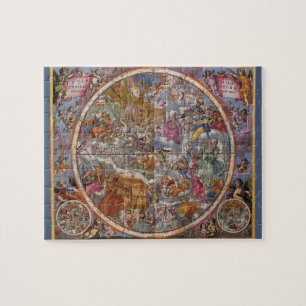 Vintage Astronomy, Map of Christian Constellations Jigsaw Puzzle