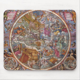 Vintage Astronomy, Map of Christian Constellations Mouse Pad