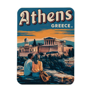 vintage Athens capital of Greece gifts Magnet