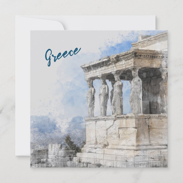 Vintage Athens Greece Travel Postcard – Ancient  (Front)