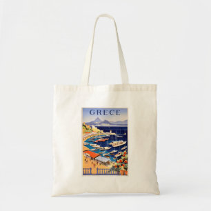 Vintage Athens Greece Travel Tote Bag