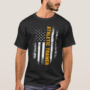 Vintage Athletic Trainer With American Flag For Sc T-Shirt