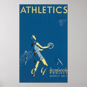Vintage Athletics Recreation Poster