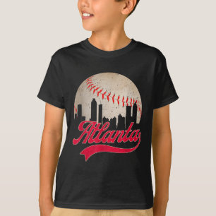 Vintage Atlanta Baseball Cityscape Lover Men Women T-Shirt