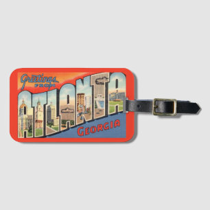 Vintage Atlanta Georgia Greeting Luggage Tag